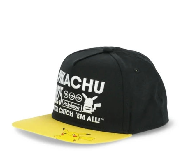 Pokémon Boys Pikachu Cotton Snapback Hat, One Size Fits Most