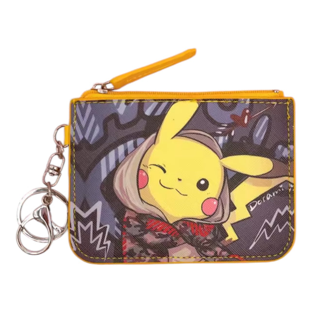 Pikachu Zip Wallet – Anime Style Keychain Purse