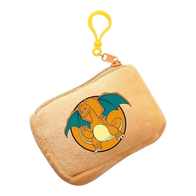Pokémon Plush Zip Coin Pouch – Eevee / Charizard / Jigglypuff