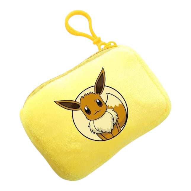 Pokémon Plush Zip Coin Pouch – Eevee / Charizard / Jigglypuff