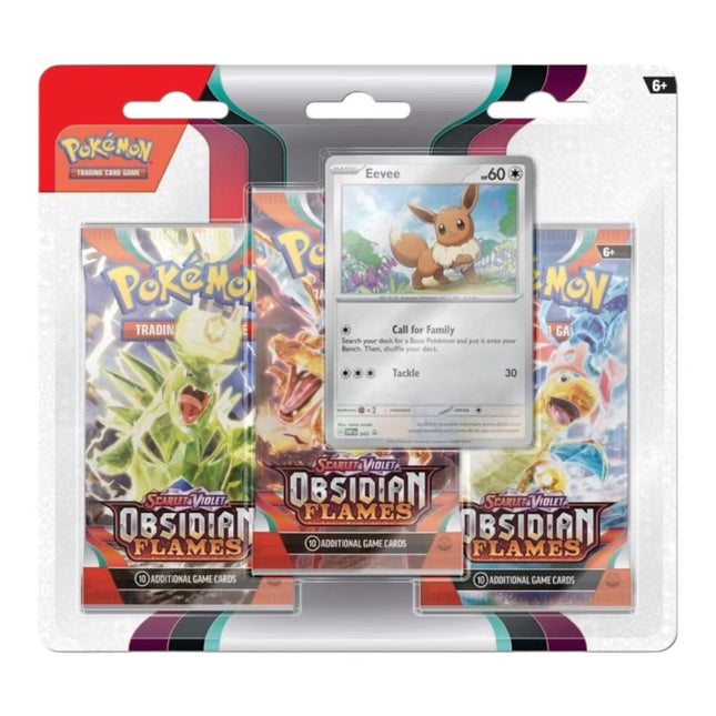 Pokémon TCG: Scarlet and Purple—Obsidian Flame Triple Pack—Hound Stone (3 booster packs and holographic promotional card)