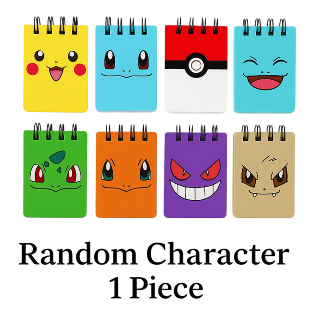 Pokémon Mini Spiral Notepad – Random Character (1 Piece)