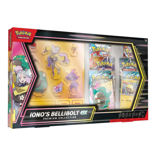 Pokemon TCG: Iono’s Bellibolt ex Premium Collection - 6 Packs, Promos