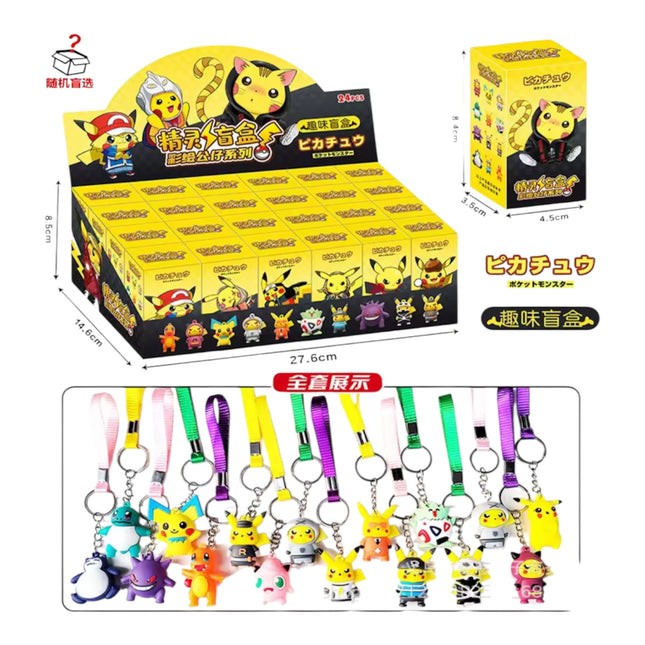 Pokémon Cosplay Blind Box Keychain – Collectible Surprise Mini Charms