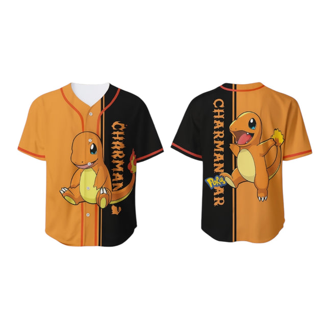 Charmander Baseball Jersey Shirt