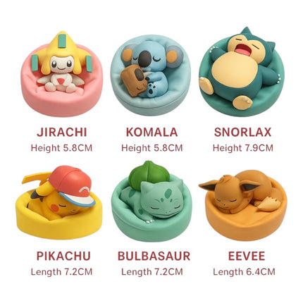 Pokémon Sleeping Figures in Bean Bag Beds – Mini Collectible Series