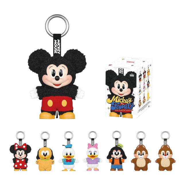 Disney Mickey Family Mystery Keychain – Blind Box Plush Charm Collection