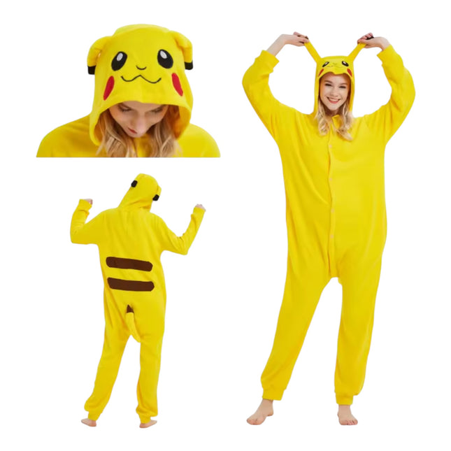 Premium Pokémon Character Onesie Costume – Unisex Fleece Pajama Jumpsuit