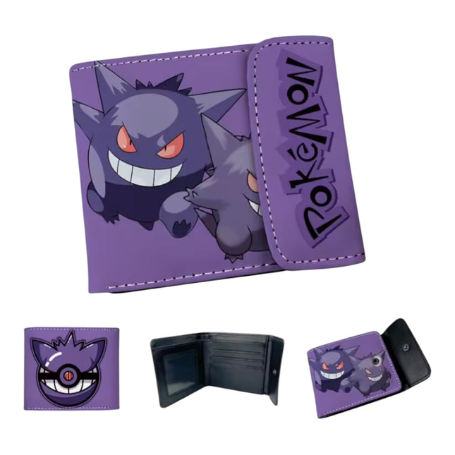 Pokémon Character Wallet Collection – Pikachu,Gengar & Squirtle Designs