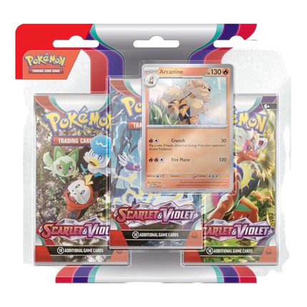 Pokémon TCG: Arcanine Promo Blister – 3-Pack (Scarlet & Violet)