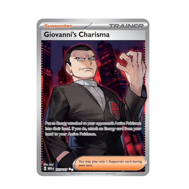 Giovanni's Charisma - 197/165 - SV: Scarlet & Violet 151